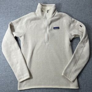 Patagonia Better Sweater 1/4 Zip Fleece Womens Size Small Beige Pullover Outdoor